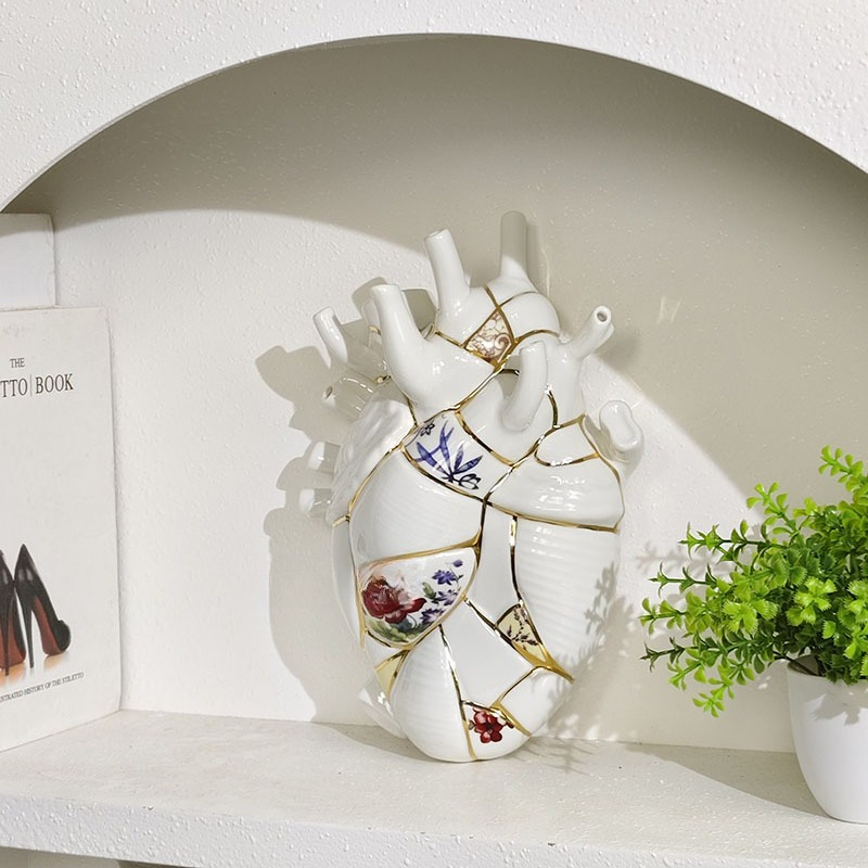 Heart vase Living room wine ca - Home Decor Vase ulasan dan harga