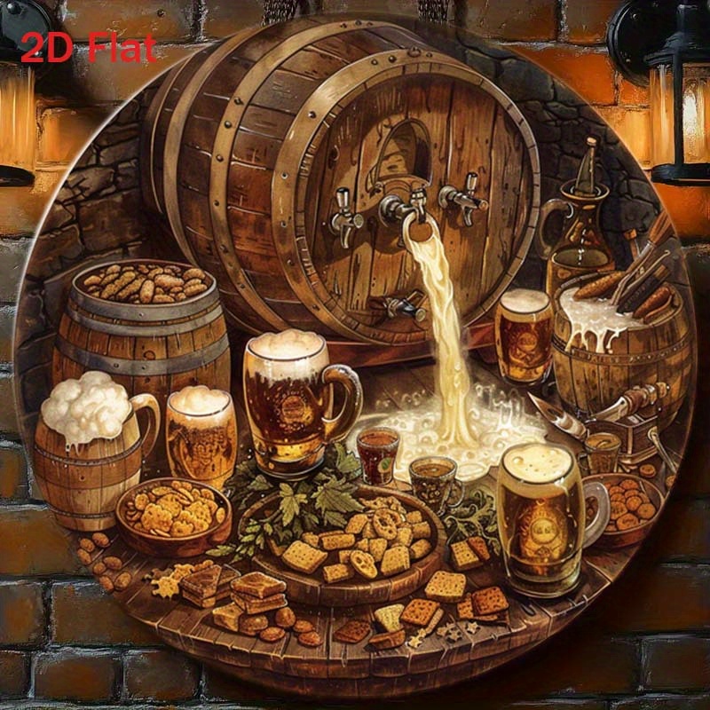1Pc Round 2D Flat Aluminum Sig - Home Decor Korea ulasan dan harga