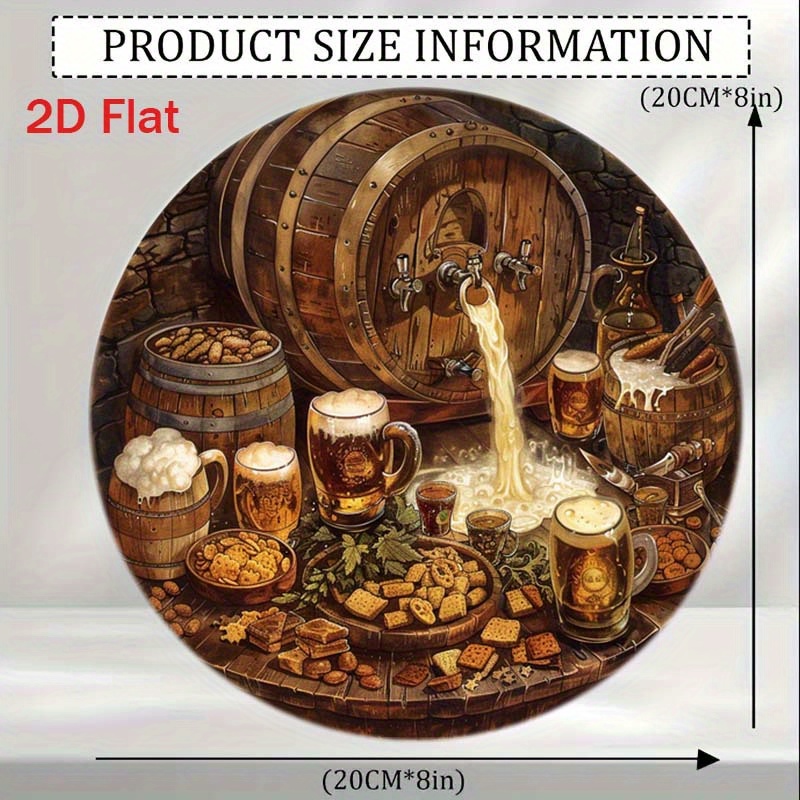 1Pc Round 2D Flat Aluminum Sig - Home Decor Korea ulasan dan harga