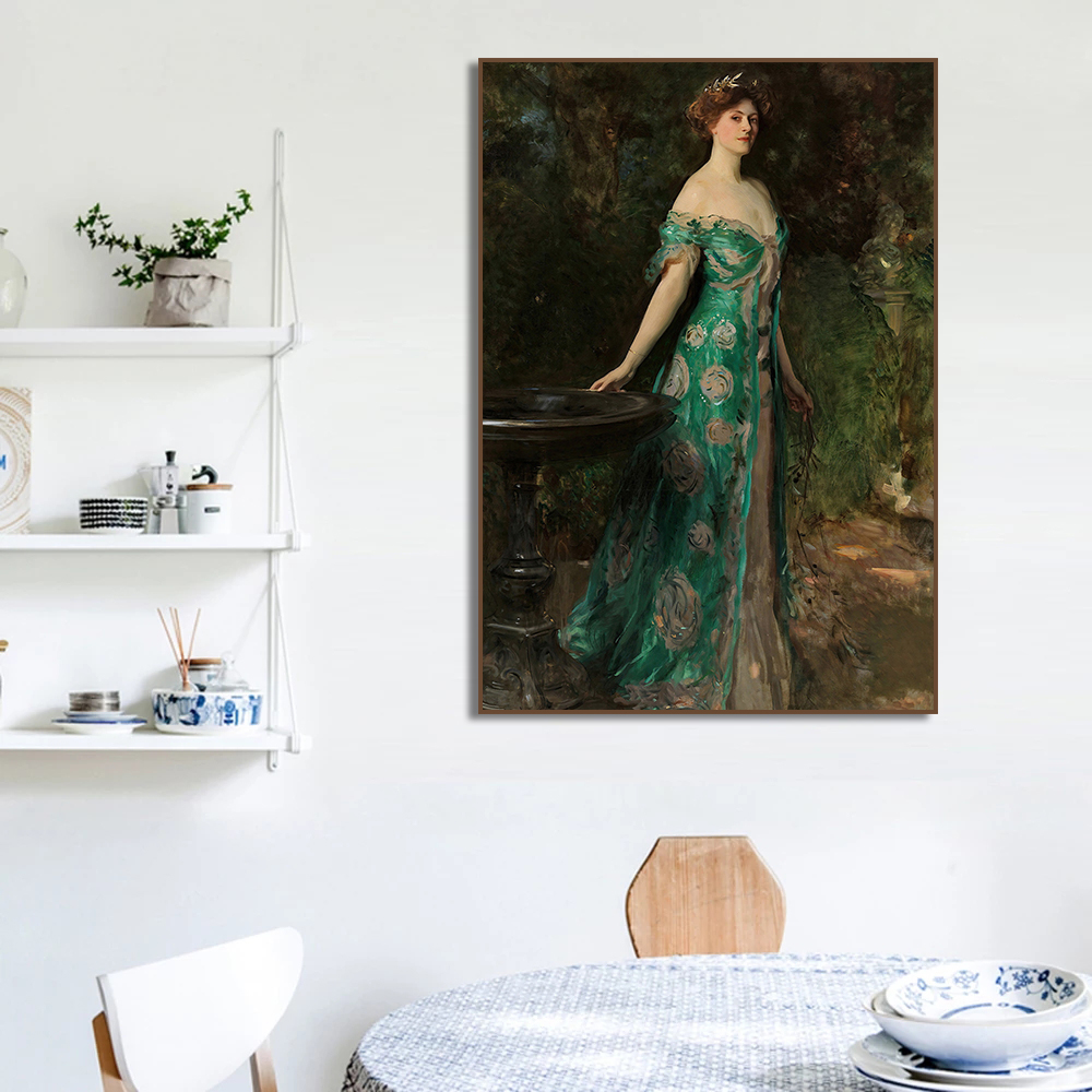 Renaissance Women Portrait Pos - Watercolor Poster Print ulasan dan harga