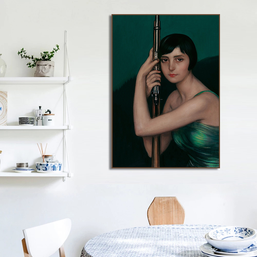 Renaissance Women Portrait Pos - Watercolor Poster Print ulasan dan harga