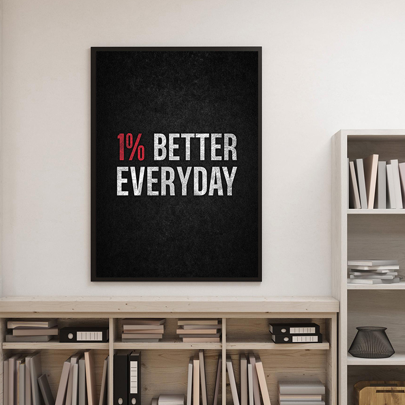No Excuses Motivational Poster - Watercolor Poster Print ulasan dan harga