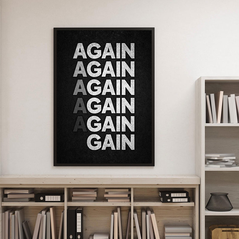 No Excuses Motivational Poster - Watercolor Poster Print ulasan dan harga