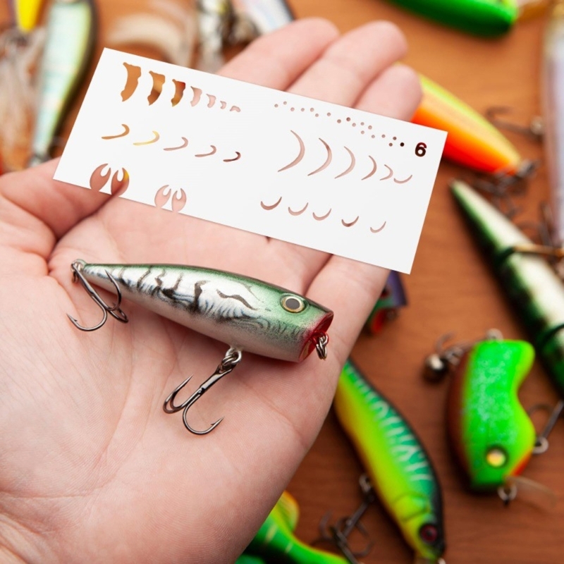  6Pcs Fishing Lure Drawing Tem - Home Decor Scrap ulasan dan harga