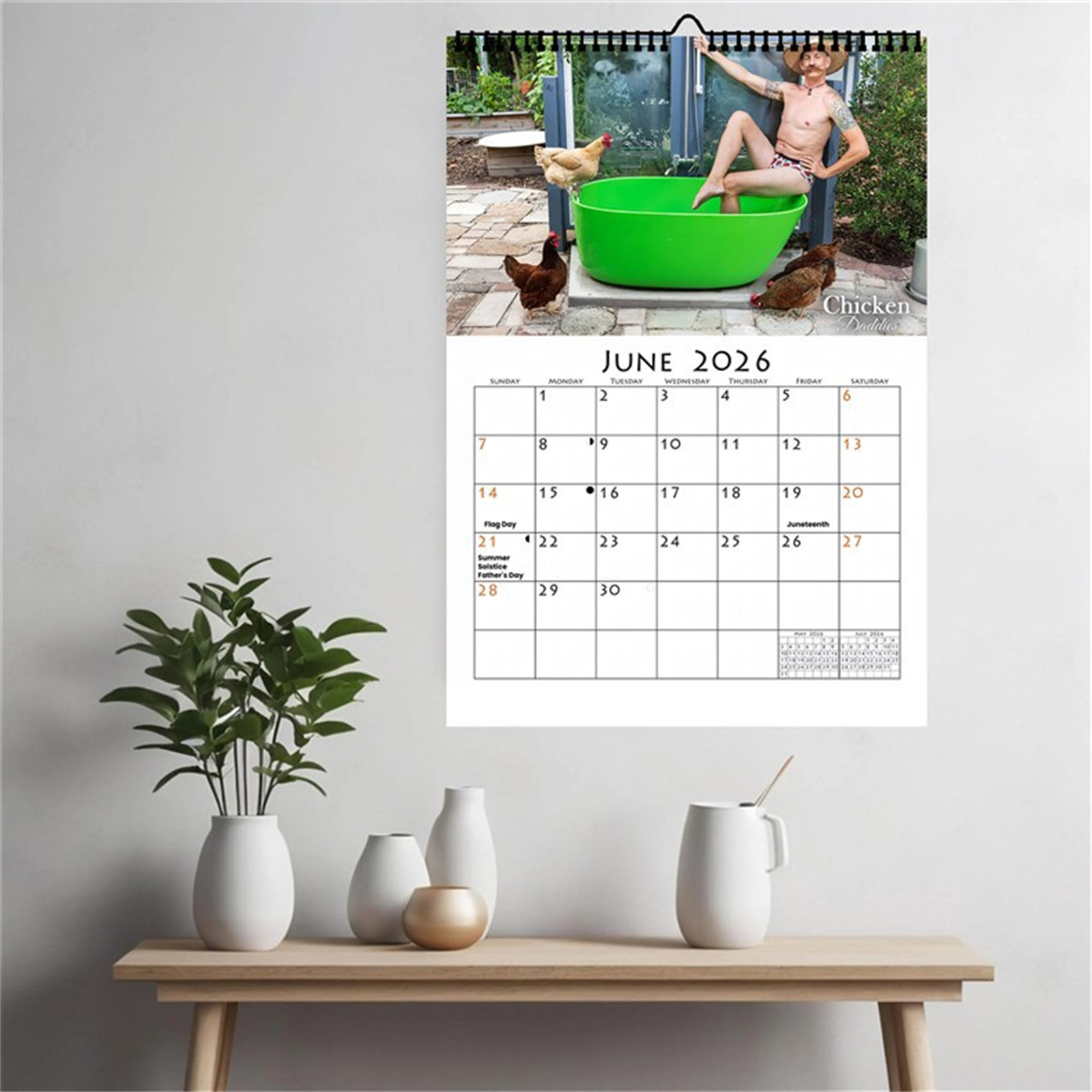 2026 Funny Chicken Daddy Wall  - Home Decor Scrap ulasan dan harga