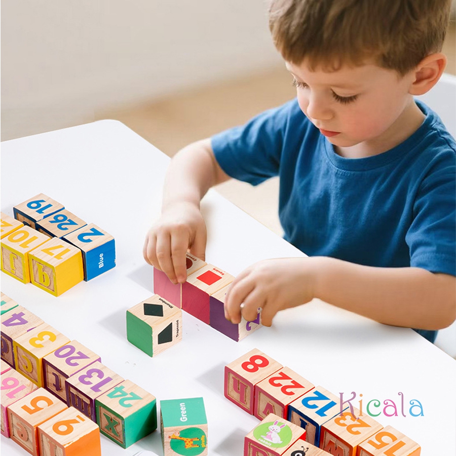 Montessori Wooden Number Block - Wooden Letter Sign ulasan dan harga