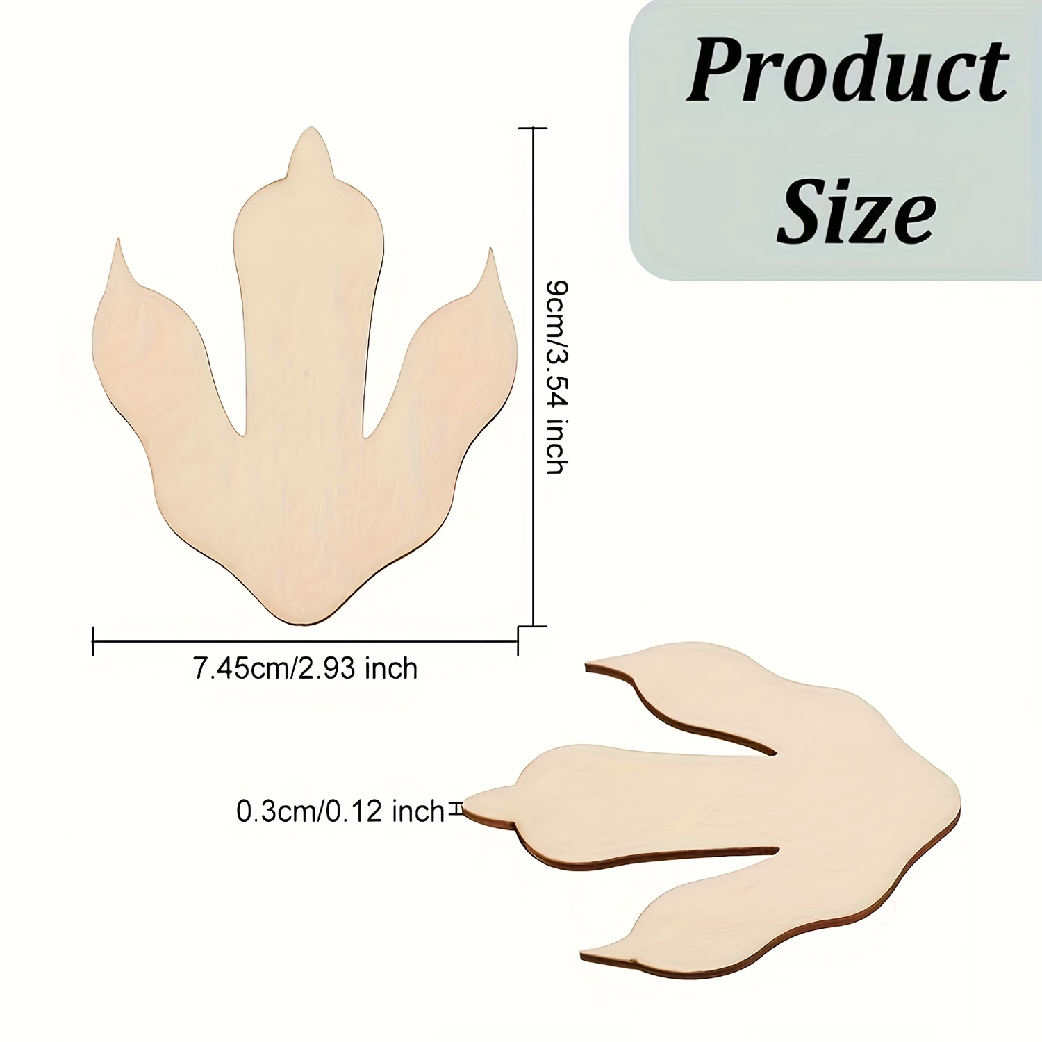 10/20 Pieces Wooden Dinosaur F - Home Decor Scrap ulasan dan harga