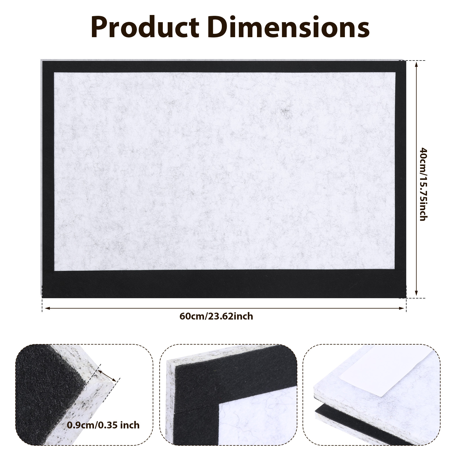 Rectangular Soft Felt Pin Boar - Home Decor Wall Panels ulasan dan harga