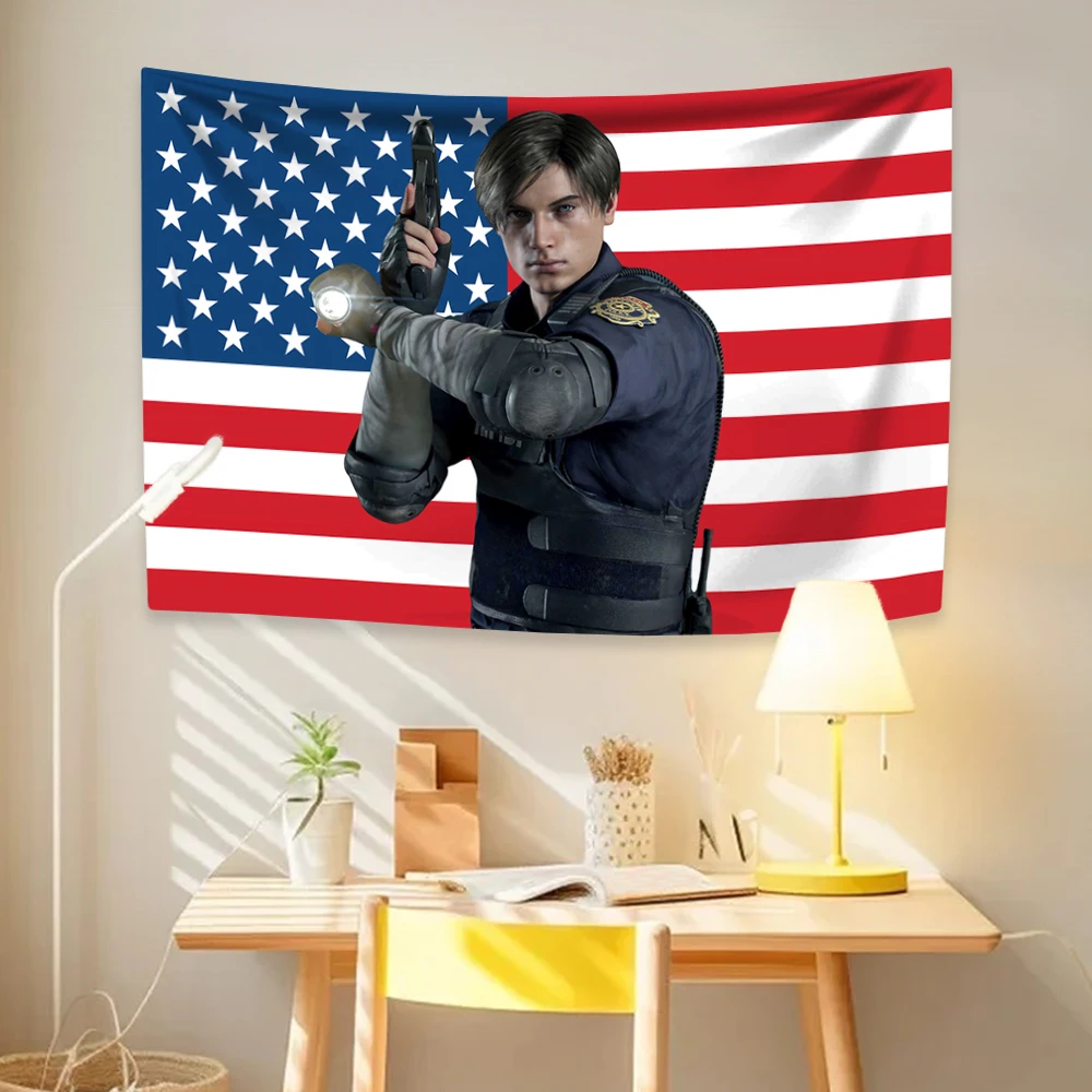 Leon Kennedys American Flag Ta - Home Decor Hippie ulasan dan harga