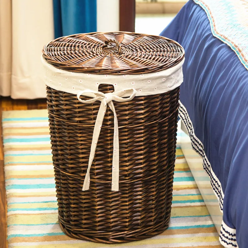 Rattan Hamper Stylish Laundry  - Rattan Plant Basket ulasan dan harga