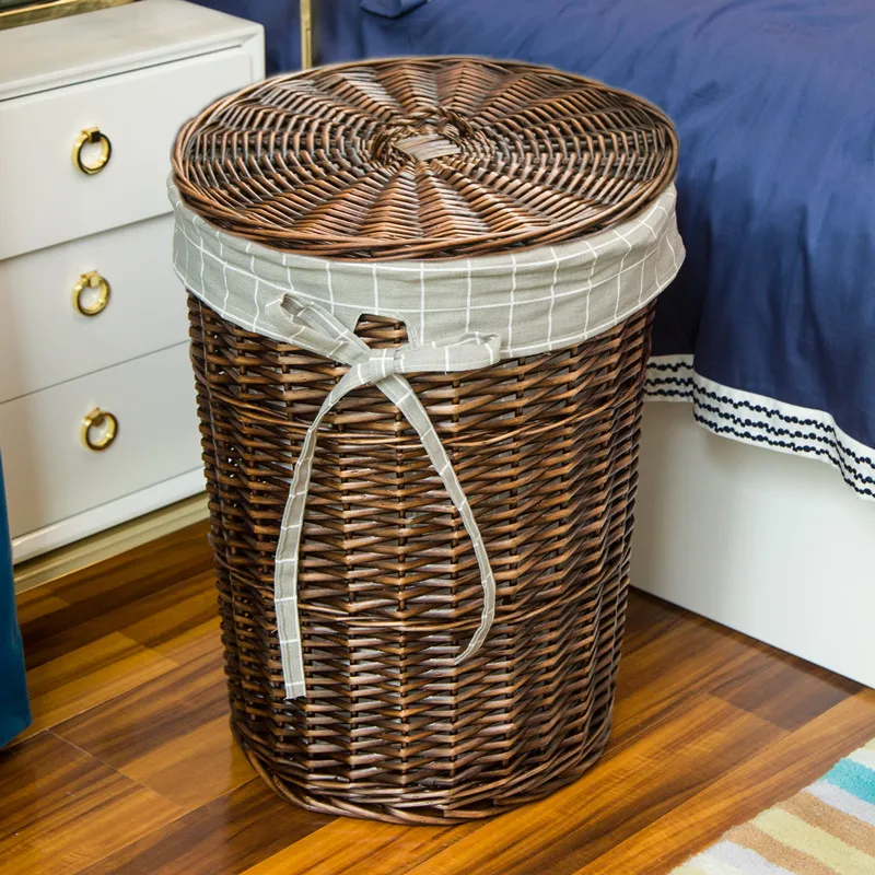 Rattan Hamper Stylish Laundry  - Rattan Plant Basket ulasan dan harga