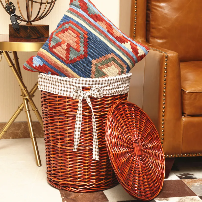 Rattan Hamper Stylish Laundry  - Rattan Plant Basket ulasan dan harga