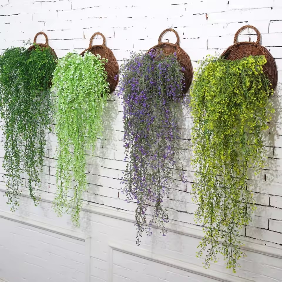 Hand Made Wicker Rattan Flower - Rattan Plant Basket ulasan dan harga