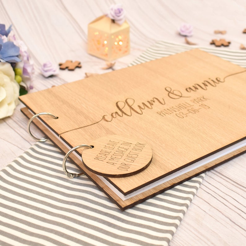 Custom Wooden Wedding Guest Bo - Wooden Letter Sign ulasan dan harga