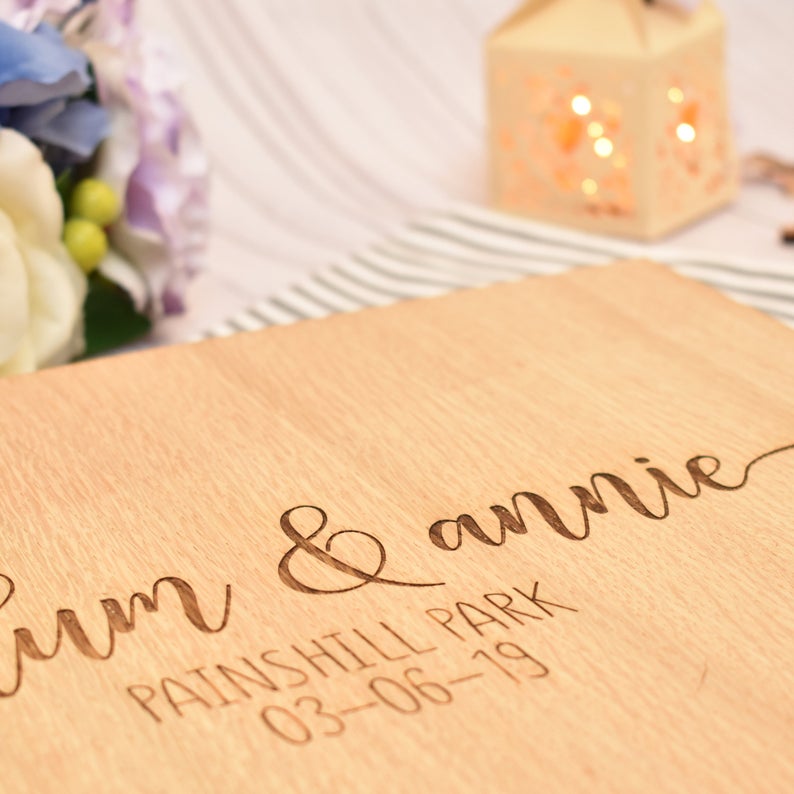 Custom Wooden Wedding Guest Bo - Wooden Letter Sign ulasan dan harga