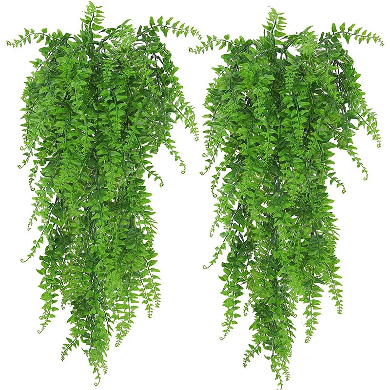 Artificial Hanging Plants 32 I - Rattan Plant Basket ulasan dan harga