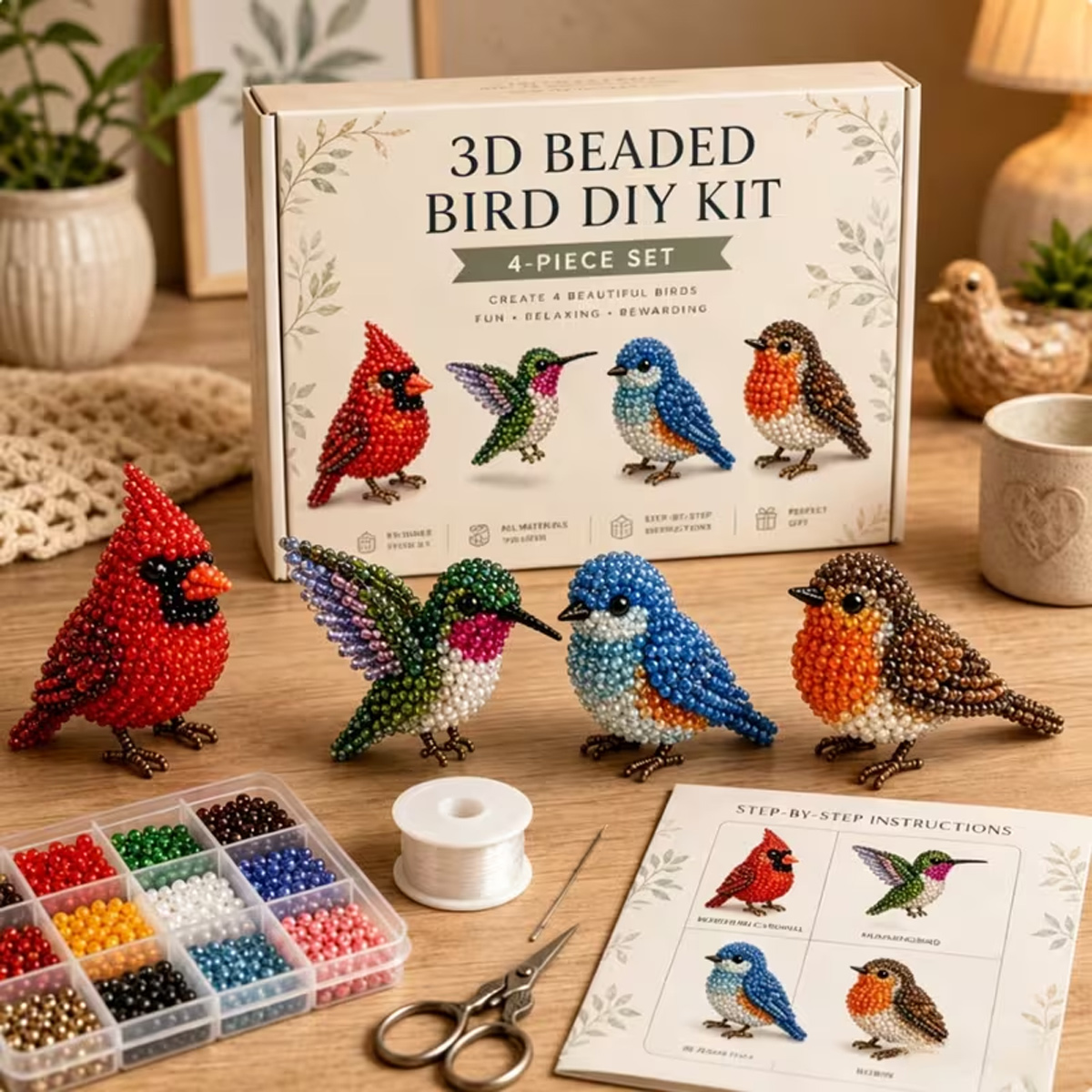 Mini 3D Beaded Animal DIY Kit, - Home Decor Etsy ulasan dan harga