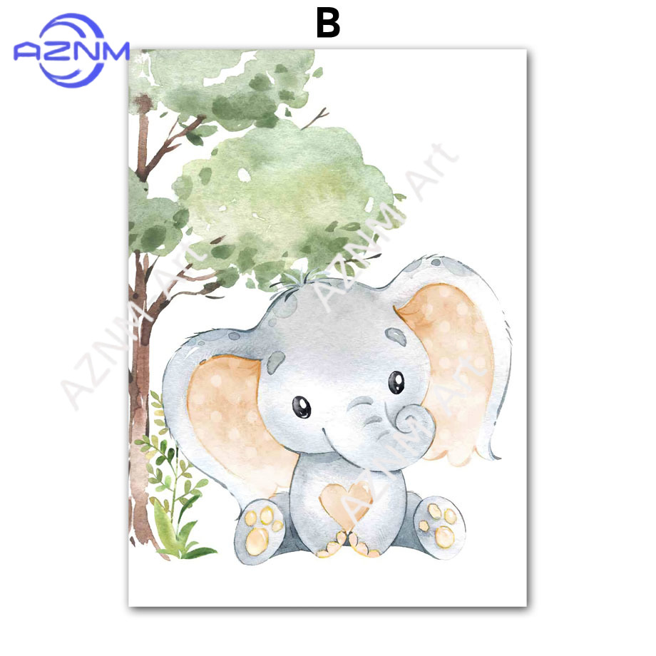 1/6pcs Watercolor Animal Nurse - Watercolor Poster Print ulasan dan harga