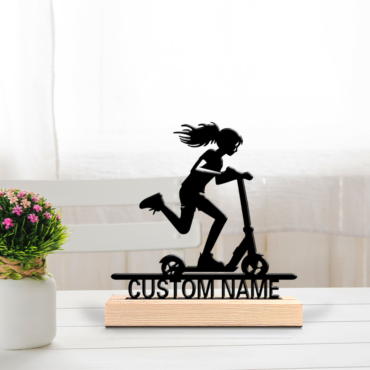 1pc scooter Custom Name Tin St - Home Decor Statue ulasan dan harga