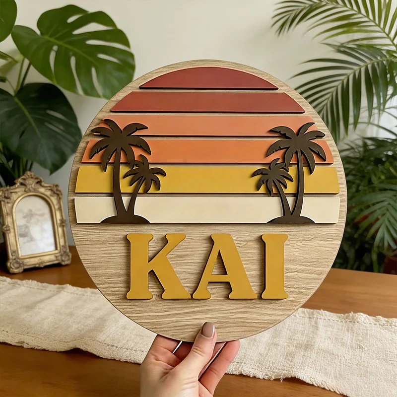 Customizable Round Vintage Bea - Wooden Letter Sign ulasan dan harga