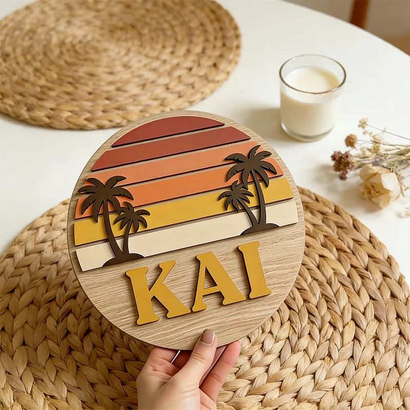 Customizable Round Vintage Bea - Wooden Letter Sign ulasan dan harga