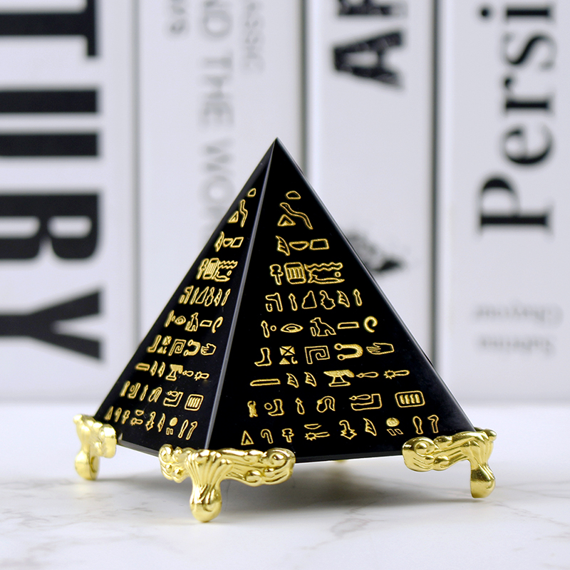 Egypt Crystal Obsidian Pyramid - Home Decor Egypt ulasan dan harga