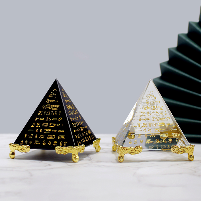 Egypt Crystal Obsidian Pyramid - Home Decor Egypt ulasan dan harga