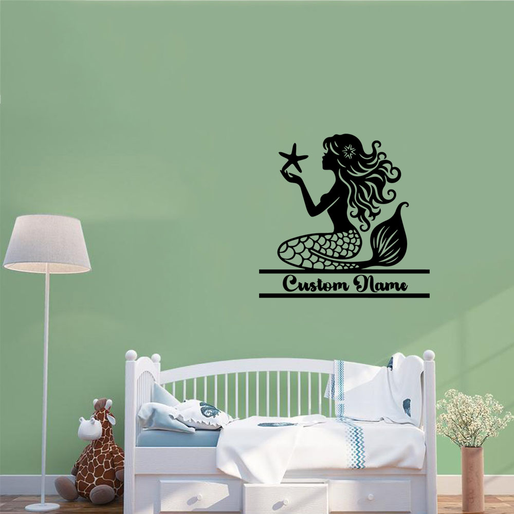 1PC Creative Mermaid Personali - Home Decor Wall Stickers ulasan dan harga