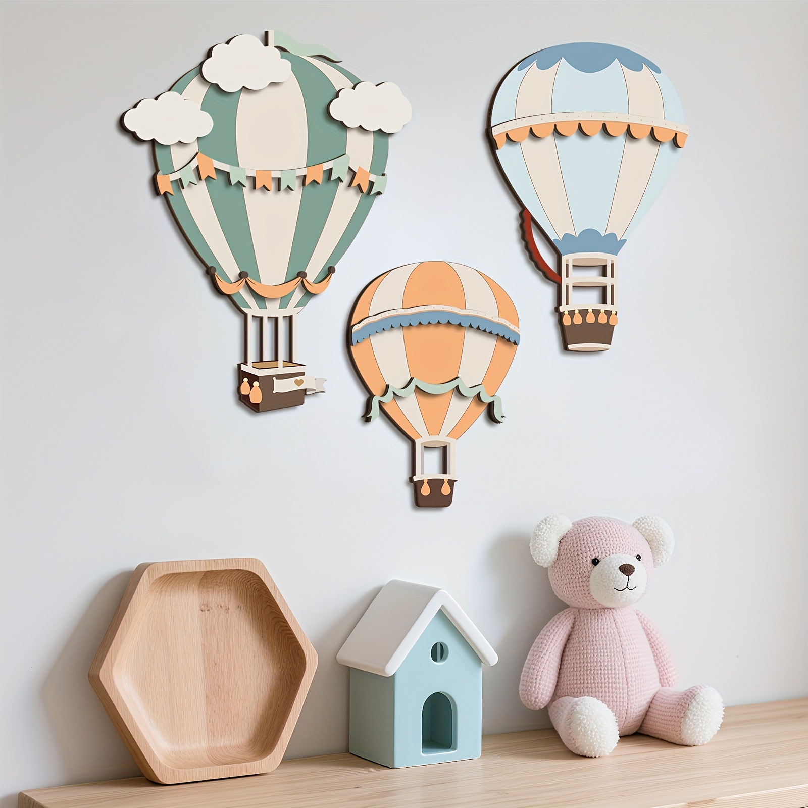 3D Cute Colorful Hot Air Ballo - Home Decor Etsy ulasan dan harga