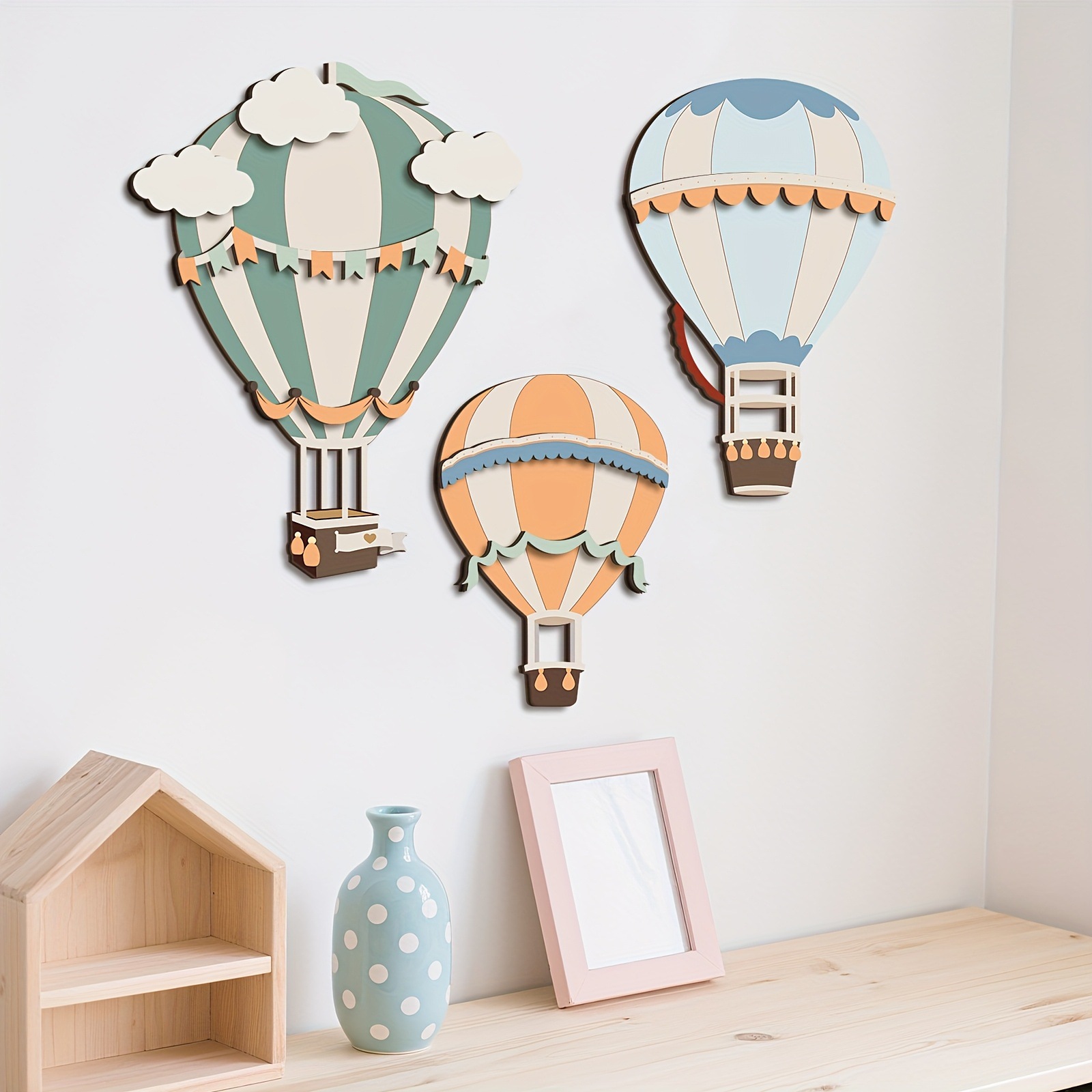 3D Cute Colorful Hot Air Ballo - Home Decor Etsy ulasan dan harga