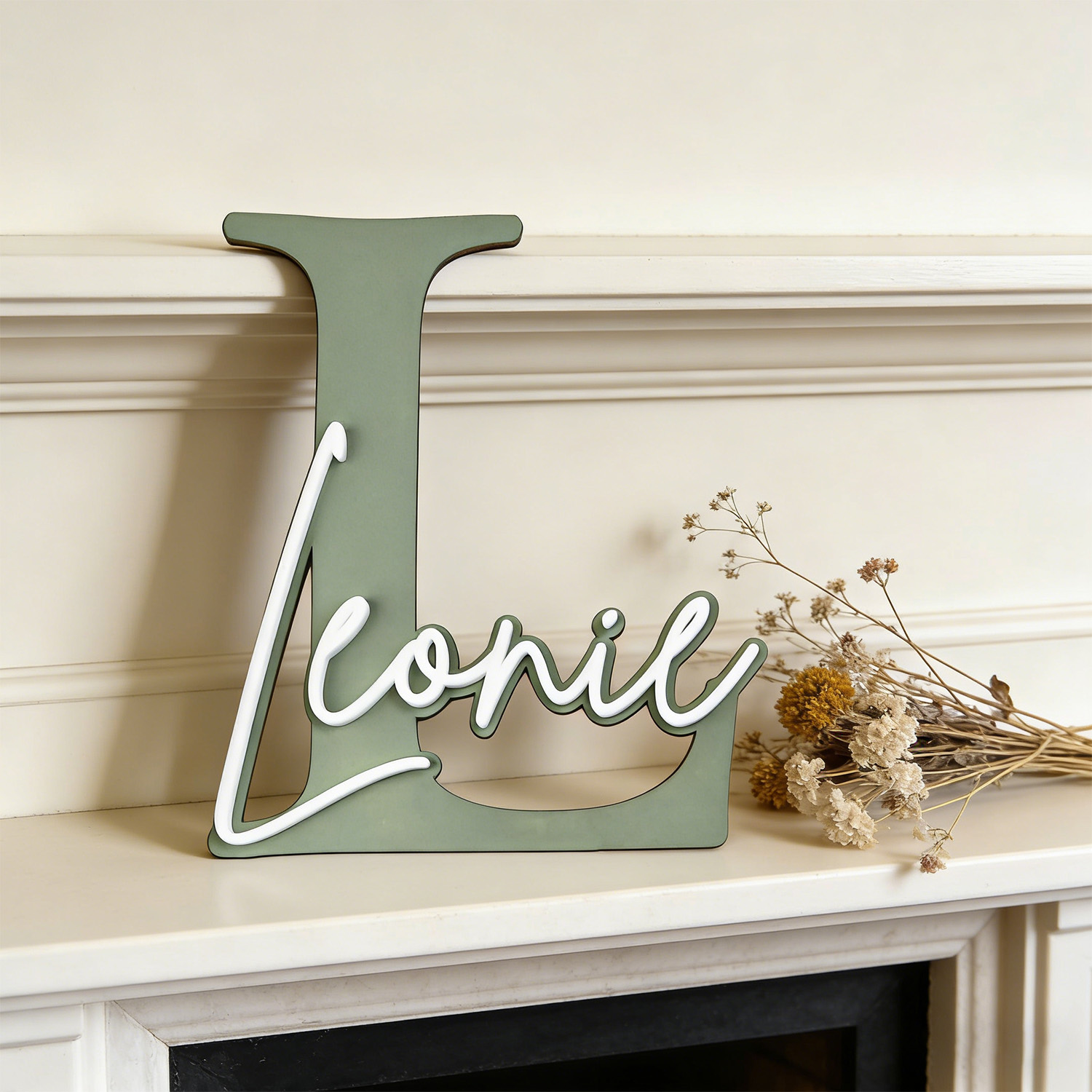 1pc Double-layer Wooden Name D - Home Decor Inspo ulasan dan harga