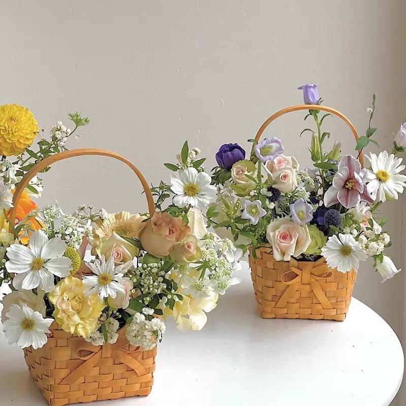 New Willow Rattan Bride Flower - Rattan Plant Basket ulasan dan harga