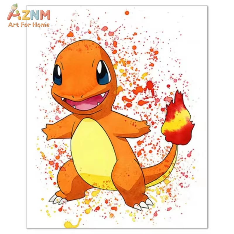 1PC ，Anime Pokemon Canvas Pain - Watercolor Poster Print ulasan dan harga