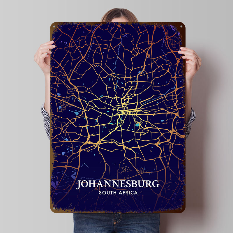 Johannesburg City Map Poster C - Home Decor Johannesburg ulasan dan harga
