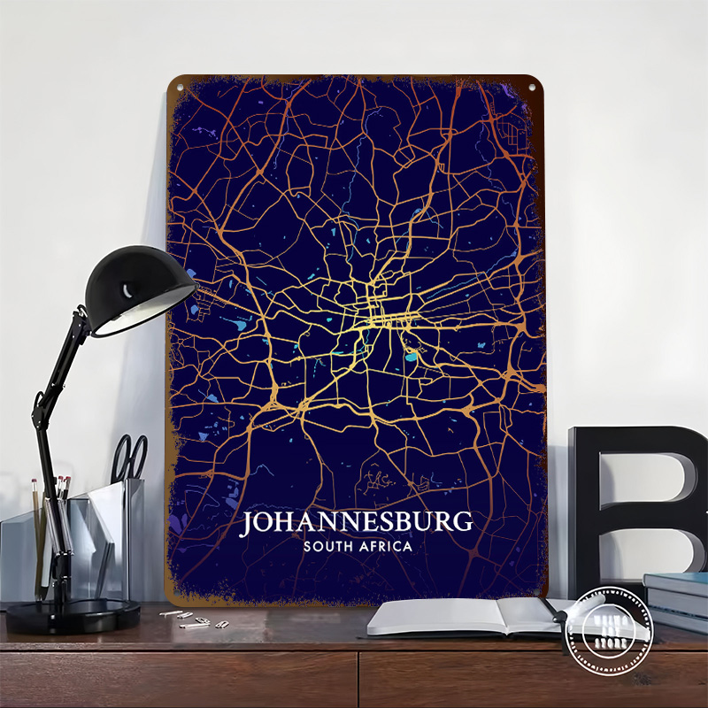 Johannesburg City Map Poster C - Home Decor Johannesburg ulasan dan harga