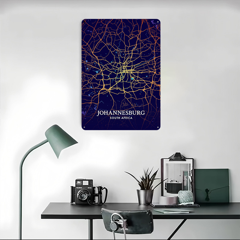 Johannesburg City Map Poster C - Home Decor Johannesburg ulasan dan harga