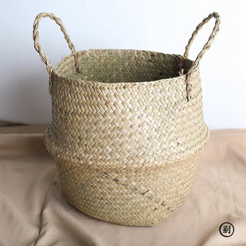 Wicker Basket Toy Organizer Fo - Rattan Plant Basket ulasan dan harga