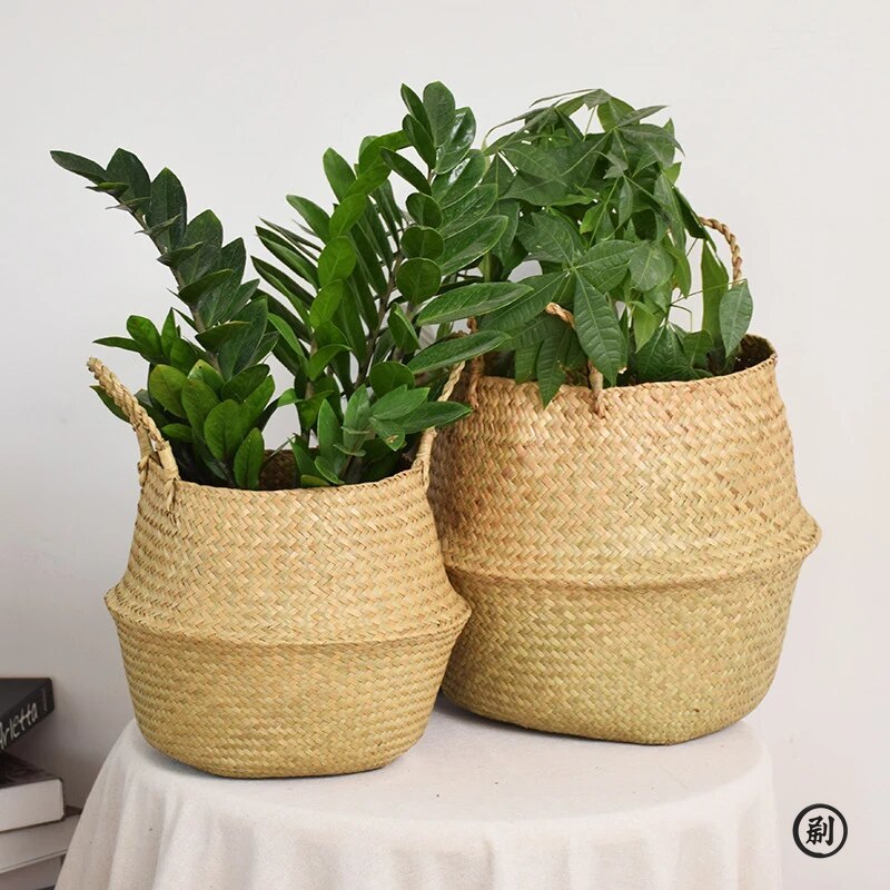 Wicker Basket Toy Organizer Fo - Rattan Plant Basket ulasan dan harga